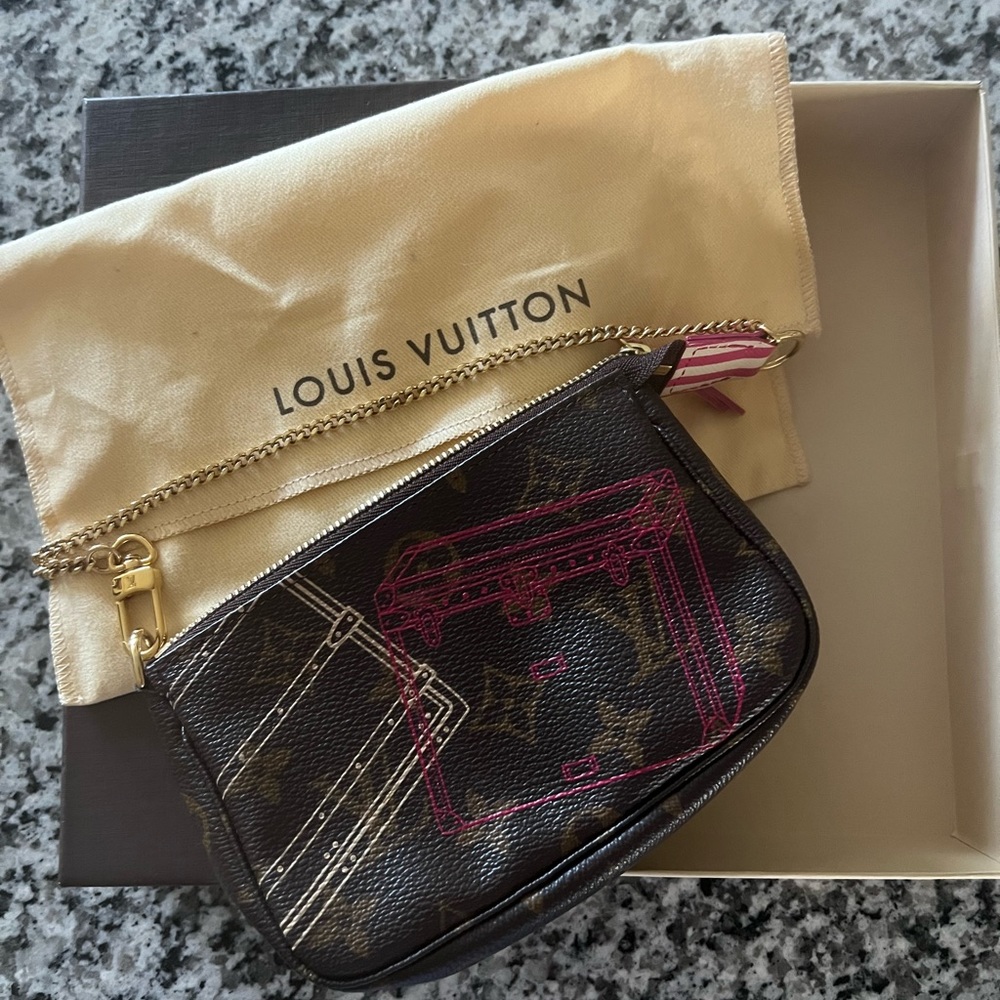 Louis Vuitton Mini  Pouchette. Authentic. Special Edition.